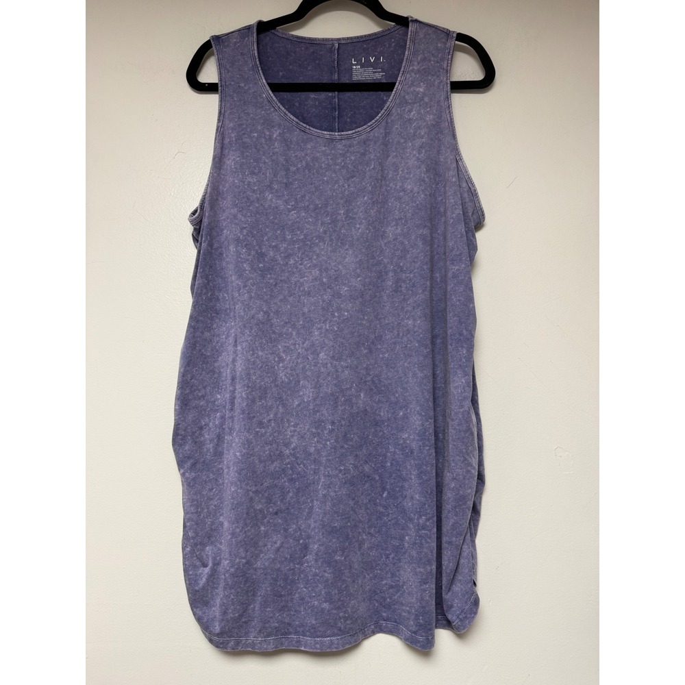LIVI Womens Purple‎ Tank Top Dress Sleeveless Casual Athleisure Size 18/20